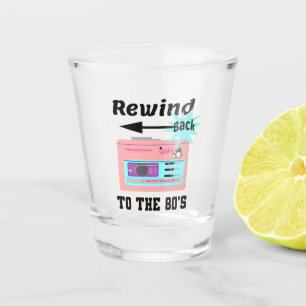 Terug naar de 80's terugspoelen shot glas