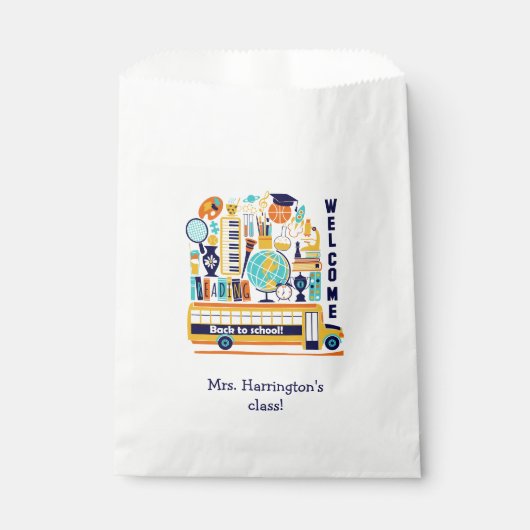 Terug naar de aangepaste schooltekst bedankzakje (Voorkant)