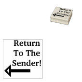 "Terug naar de afzender!" + Pijl-rubberen stempel (Gestempeld)