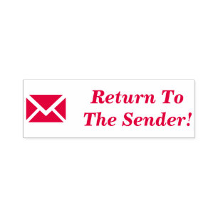 "Terug naar de afzender!" Rubber Stempel