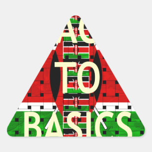Terug naar de basis: Kenia Vlag-thema weefcultuur Driehoek Sticker