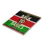 Terug naar de basis: Kenia Vlag-thema weefcultuur Tegeltje (Zijkant)