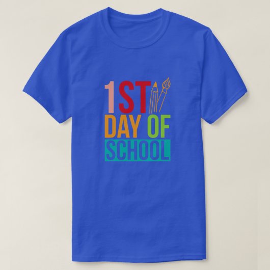 Terug naar de eerste schooldag t-shirt (Design voorkant)