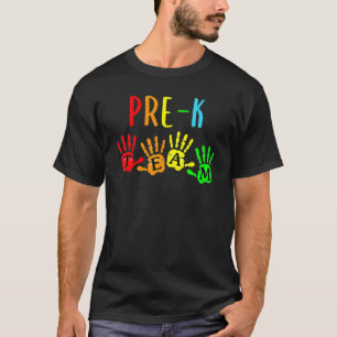 Terug naar de handdruk van het leerlingteam van de t-shirt