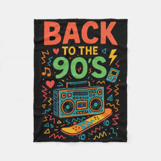 Terug naar de jaren 90 - 90 Retro Vintage Old Scho Fleece Deken