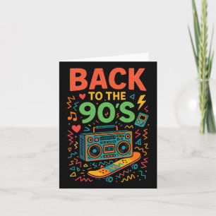 Terug naar de jaren 90 - 90s Retro Vintage Old Sch Kaart