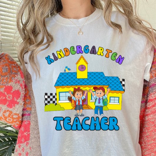 Terug naar de leraar schoolkinderen t-shirt