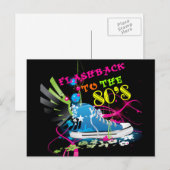 Terug naar de Neon Sneaker van 80 Briefkaart (Voorkant / Achterkant)