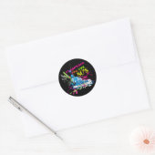 Terug naar de Neon Sneaker van 80 Ronde Sticker (Envelop)