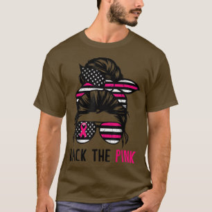 Terug naar de Pink Ribbon Bun American Flag Breas T-shirt
