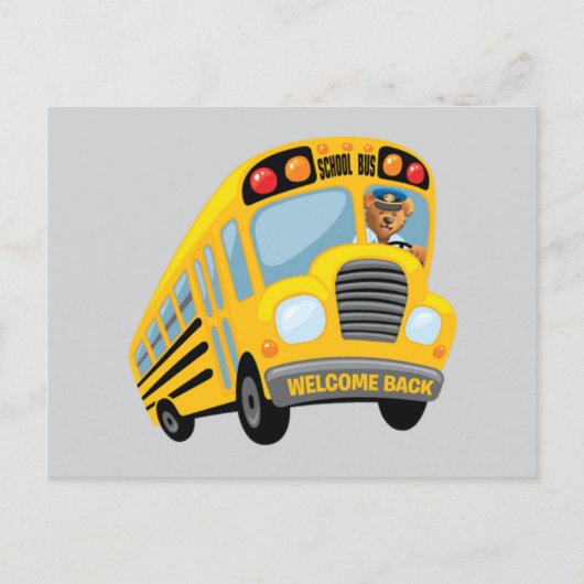 Terug naar de schoolbus briefkaart (Voorkant)