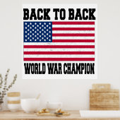 Terug naar de wereldkampioen oorlog poster (Keuken)