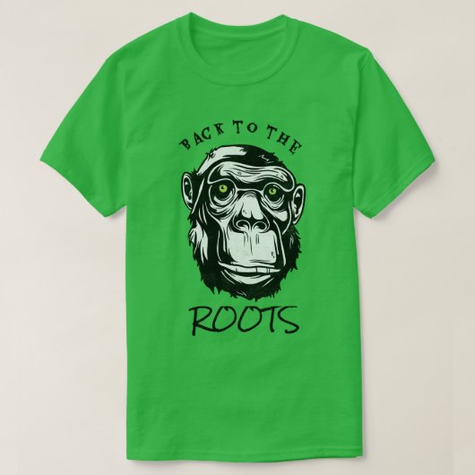 Terug naar de wortels Evolutie Aap Primaat  T-shirt (Design voorkant)