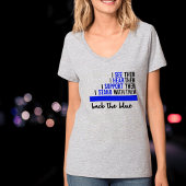 Terug naar het blauwe T-shirt voor wetshandhaving