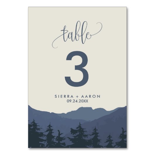 Terug naar het nummer van de bergen-tabel kaart (Voorkant)