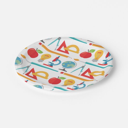 Terug naar het schoolpatroon - lerarenopleiding papieren bordje (Gekanteld)