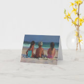 'Terug naar het strand' - kinderen genieten van he Kaart (Gele Bloem)