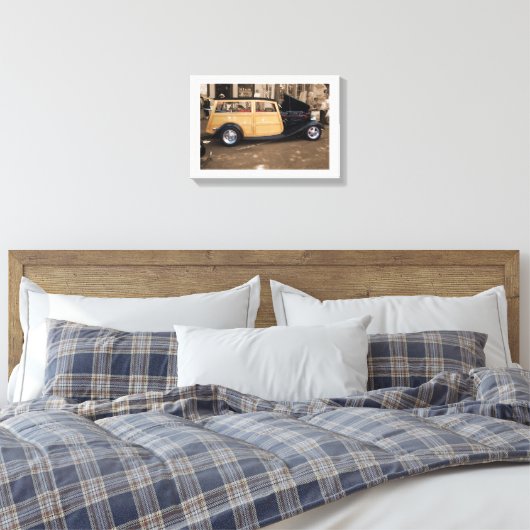 Terug naar het strand (w / border) canvas afdruk (Insitu (Slaapkamer))