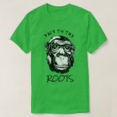 Terug naar Roots Evolution Monkey Primate T-shirt (Design voorkant)