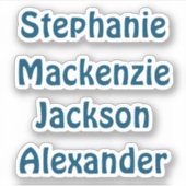 Terug naar Scholen Meervoudige Naam Stickers (Voorkant)