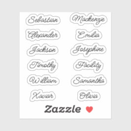 Terug naar Scholen Meervoudige Naam Stickers