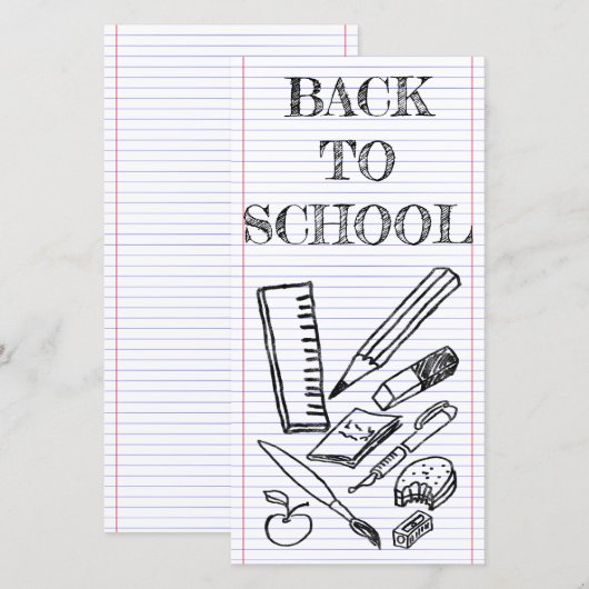 Terug naar school (Voorkant / Achterkant)