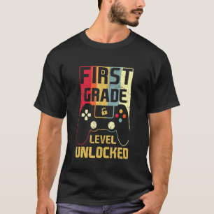 Terug naar school 1e graad niveau ontgrendeld vide t-shirt