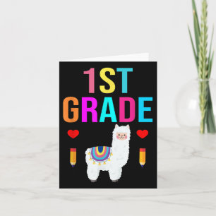 Terug naar school 1e klas leraar Llama Lover Gift Kaart