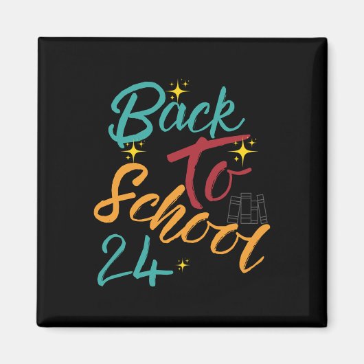 Terug naar School 2024 Classic T-short Design Magneet (Voorkant)