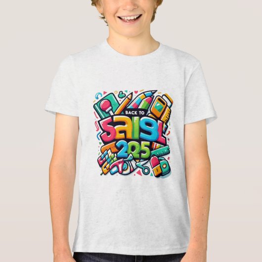 Terug naar school 2025 T-shirt - grappige eerste d (Voorkant)