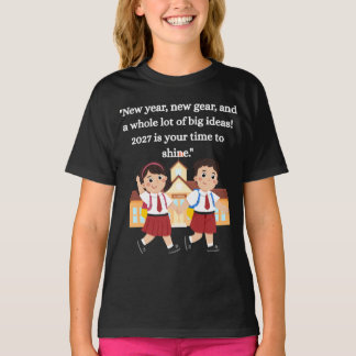Terug naar school 2027 Kinderen Motiverend  T-shirt