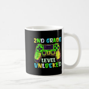 Terug naar school 2e klas jongens gamer eerste dag koffiemok