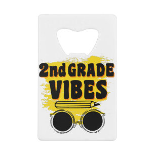 Terug naar school 2e klas vibes shirt eerste dag k kredietkaart flessenopener