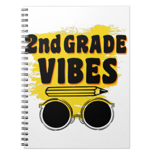 Terug naar school 2e klas Vibes Shirt Eerste dag K Notitieboek
