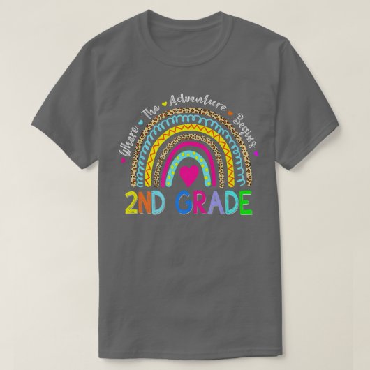 Terug naar school 2e leerjaar waar het avontuur be t-shirt (Design voorkant)