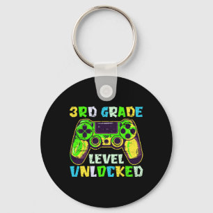 Terug naar school 3e klas jongens gamer eerste dag sleutelhanger