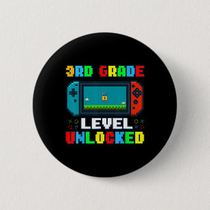 Terug naar school 3e leerjaar ontgrendeld gamer ki ronde button 5,7 cm