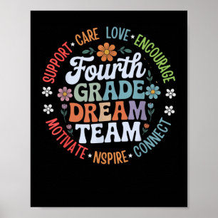 Terug naar school 4e klas droomteam leraar zorg L Poster