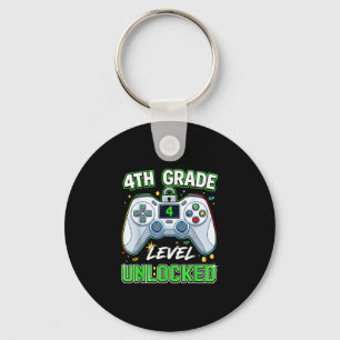 Terug naar school 4e klas jongens gamer eerste dag sleutelhanger