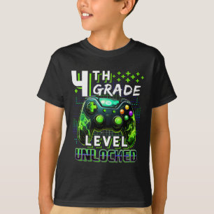 Terug naar school 4e klas jongens gamer eerste sch t-shirt