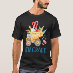 Terug naar school 4e klas Monogram Dump Truck Boy T-shirt