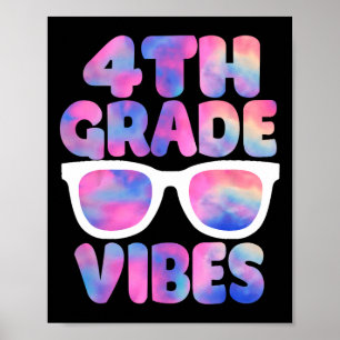 Terug naar school 4e klas sfeer eerste dag leraar poster