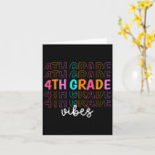 Terug naar school 4e klas Vibes Retro Teacher Stud Kaart (Gele Bloem)