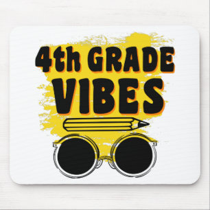Terug naar school 4e klas Vibes Shirt Eerste dag k Muismat