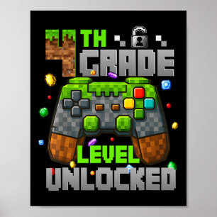 Terug naar school 4e leerjaar ontluikt gamer kids poster
