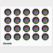 Terug naar school 5e graad Vibes Tie Dye 5e graad Ronde Sticker (Vel)
