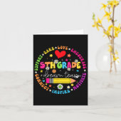 Terug naar school 5e klas droomteam leraar zorg L Kaart (Gele Bloem)