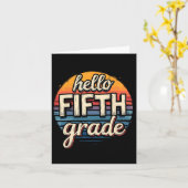 Terug naar school 5e klas outfit kaart (Gele Bloem)