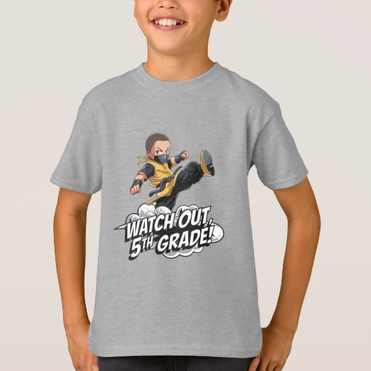 Terug naar school, 5e klas T-shirt (Voorkant)