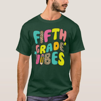 Terug naar school 5e klas Vibes eerste dag school T-shirt
